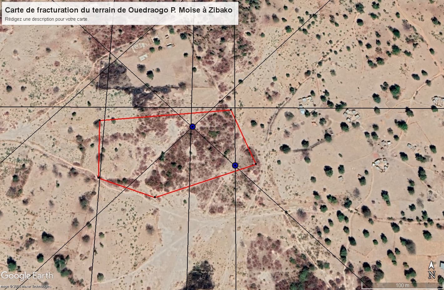 Carte satellite de recherche d'eau souterraine